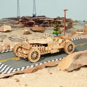 【Gp車】Rokr-子供と大人のための3Dパノラマ3Dパズル,Gp車,木製モデル,ビルディングブロックキット
