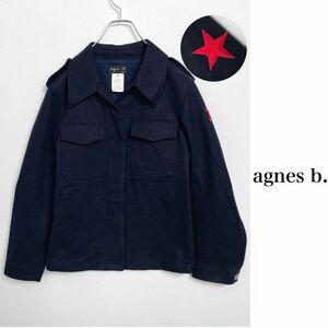  made in Japan Agnes B agnes b. one Point melt n jacket lady's 34 size 