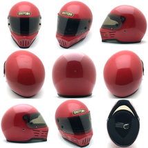 送料無料 2月13日値下 純正シールド付 SIMPSON M32 RED 58cm/シンプソン赤レッドビンテージヘルメットsuper bandit9スーパーバンディット_画像2