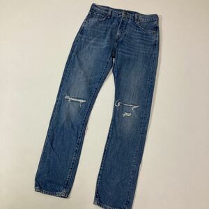 244 LEVI'S MADE&CRAFTED リーバイス クラッシュ デニムパンツ SLOUCHY TAPER レディース W26L29 ジーンズ ボタンフライ 30221Z