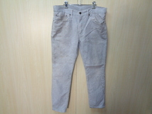 s324◆Levi's 511 スリムフィット コーデュロイパンツ 140周年モデル◆リーバイス ｗ34 白タブ グレー色 ストレッチ入 17年製 コール天 5B_画像1