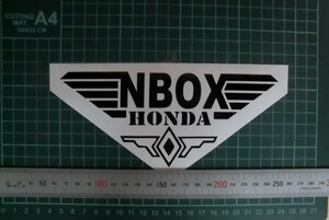 ★トップガン 風　N-BOX 　HONDA ステッカー カラー 　黒　1枚　（シルエットカメオ４　作成）Ⅱ
