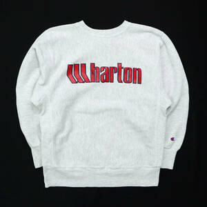 送料無料 90s ビンテージ CHAMPION チャンピオン USA製 リバースウィーブ スウェット wharton ウォートンスクール カレッジ L 古着 90年代