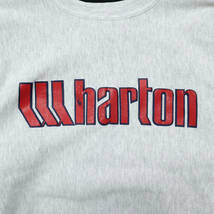 送料無料 90s ビンテージ CHAMPION チャンピオン USA製 リバースウィーブ スウェット wharton ウォートンスクール カレッジ L 古着 90年代_画像4