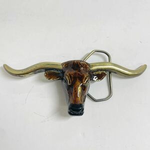  Vintage Buffalo belt buckle antique cow 