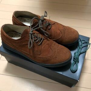 MANEBU マネブ UKI SUEDE ウイングチップ スエード シューズ 41 MNB-003B-S L.BROWN ブラウン レザー 牛革 革靴 スニーカー スケート