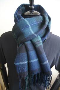 カシミア100％英国”New19FW☆新作Tartan-check”青紺緑〇*:..azu00men