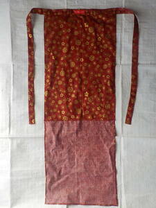  postage included * fundoshi * dark red red . gold lame Sakura . print. . middle undergarment fundoshi [ undergarment fundoshi atelier ....]90cm