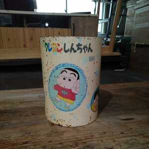 クレヨンしんちゃん ブリキ 缶 antique スチール製 日本 アニメ 漫画 高さ約25cm ゴミ箱