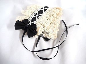  new goods roli.ta brand black X unbleached cloth lace ribbon head dress BABY THE SATRS Angelic Pretty