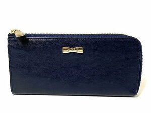 FURLA　フルラ　L字ファスナー 長財布　レザー　ネイビー　人気品