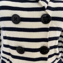 メゾンスコッチ　ニットジャケット　テーラード　ボーダー柄　白色黒色　サイズ1 MAISON SCOTCH_画像3