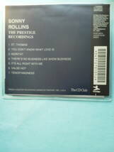 【送料112円】ソCD3937 Sonny Rollins / Prestige Recordings /ソフトケース入り_画像2