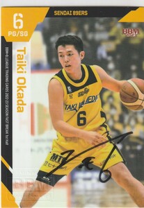 BBM B.LEAGUE2022-23 FAST BREAK 1st Half　54枚限定直筆サインカード　岡田泰希(仙台89ERS) 即決