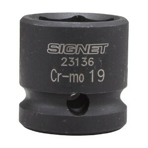 SIGNET シグネット 1/2DR インパクト用ショートソケット 19mm 23136 全長28mm