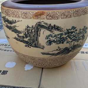 火鉢 中国 古い  直径40センチ 高さ28センチ 植木鉢  の画像3