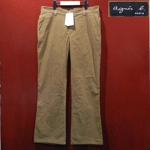  новый товар agnes b. PARIS Agnes B Париж s вельвет брюки дизайн брюки широкий брюки охра 42 / XL не использовался 