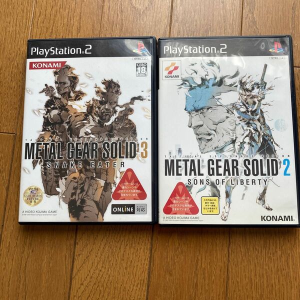 METAL GEAR SOLID 2、METAL GEAR SOLID 3各PS2 2本セット