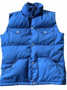 ●●vintage 1970's THE NORTH FACE ノースフェイス 茶タグ ダウンベスト xs 紺 NAVY ネービー●●