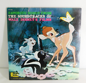 【即決】見開 LP「ウォルト・ディズニー 漫画映画主題歌集 Soundtracks of Walt Disney's Films」XM-1-DS/バンビ/白雪姫/レトロ/アナログ