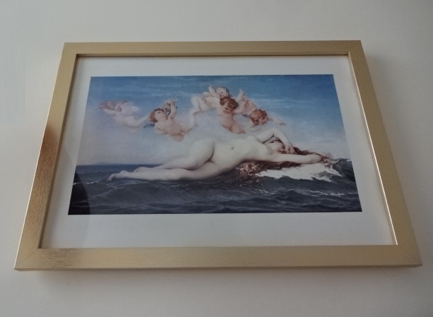 Cadre d'art § Cadre A4 (au choix) avec poster photo § Alexandre Cabanel § Naissance de Vénus § Style antique / peinture / académique, meubles, intérieur, accessoires d'intérieur, autres