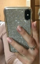 a563 高級ラインストーン 光沢のあるダイヤモンドソフトシリコンスマホケース iPhone 11 Pro用_画像10