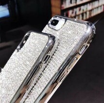 a563 高級ラインストーン 光沢のあるダイヤモンドソフトシリコンスマホケース iPhone 11 Pro用_画像5