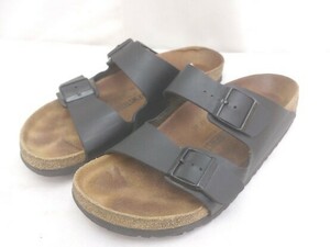 BIRKENSTOCK ビルケンシュトック サンダル Arizona　アリゾナ　レザー　Birko-Flor 使用感有り 28ｃｍ ブラック メンズ 1205000010755