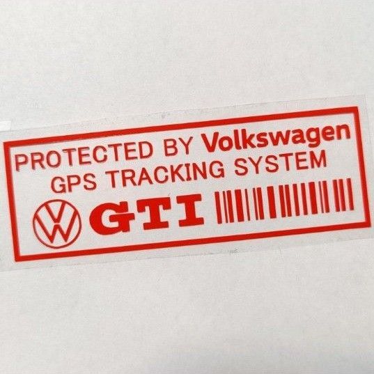 VW GTI セキュリティステッカー レッド 2枚 ワーゲン ゴルフ ポロ UP