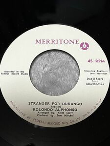 STRANGER FOR DURANGO -ROLAND ALPHONSO