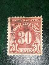 アンティーク不足切手　アメリカ　1930年頃　30セント　使用済み_画像1
