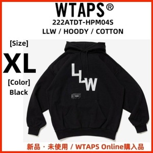 WTAPS LLW HOODY COTTON SWEATER LONG LIVE WTAPS BLACK XL ダブルタップス フーディー パーカー スウェット 222ATDT-HPM04S 黒 04