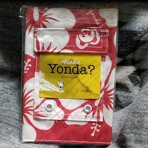 Yonda? 文庫本　ブックカバー　アロハ　赤