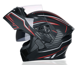 システムヘルメット バイク用品ヘルメット 12色選択可フリップアップ シールド付き ワンタッチ式Lサイズ