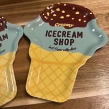 アイスクリーム型 プラスチックプレート ミニプレート　小皿 2枚_画像3