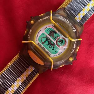 ** prompt decision have ** limitation AWB body board Baby-G BG-340 body border worth seeing! Casio wristwatch CASIO Extreme Baby-G skeleton x yellow color 