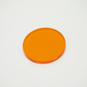 （10枚セット）（直径3.2cm×厚み3mm）（橙） アクリル 円板 クラフト ハンドメイド