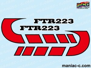 FTR223タンク デカール ステッカー　MCDtypeY1　赤
