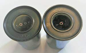 [JN310158Ey]●Olympus WF.1０X Bi、Olympus製顕微鏡接眼レンズ２個セット。挿入部23.2mm。古い形式？。実機では未確認。USED【匿名配送】