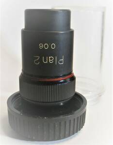 [JN810123Ob]*Tiyoda Plan 2/0.06, low magnification, penetration microscope against thing lens,RMS, lens case attaching, apparatus not yet verification.tesike-ta preservation USED[ anonymity delivery ]