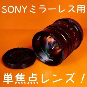 55mm F1.4 単焦点レンズ！SONYミラーレス用！サードパーティー製！！おすすめ！初心者OK！簡単！人物撮影！背景ボケ綺麗