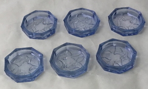 昭和レトロ　ガラス　小皿（コースター）　６枚