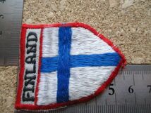 フィンランド『FINLAND』ワッペン/旅人ビンテージvoyager手振り北欧back packer横振り刺繍PATCH旅行バックパッカー放浪スーベニア旅行者 D7_画像9