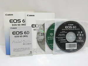 【 美品 】Canon EOS 6D(WG)＋Wi-Fi機能 説明書＋ポケットガイド＋CD3枚 キヤノン 使用説明書 [管ET190]