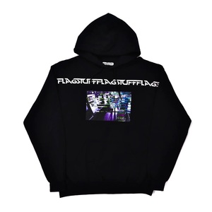 FLAG STUFF LABO HOODIE パーカー M ブラック コットン 19SS-FS-41