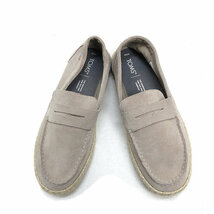 y■【 9.5 M】トムス/TOMS スエードレザー デッキシューズ/ローファー■ベージュ/MENS/18【中古】_画像2