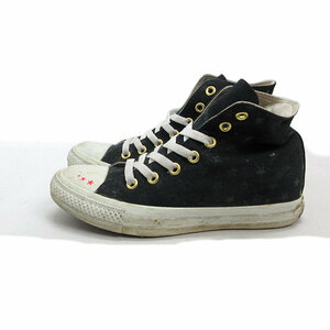 s■【24cm】コンバース/CONVERSE ALL STAR 星柄 ハイカットスニーカー■黒/LADIES/69【中古】