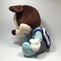 N-309☆ ミッキーマウス　ぬいぐるみ　エコバッグ　リュック　背負っている　かわいい　mickey　Disney　ディズニーキャラクター_画像4