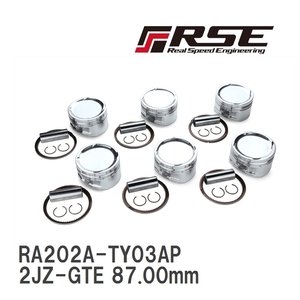 【RSE/リアルスピードエンジニアリング】 鍛造ピストンキット 2JZ-GTE 87.00mm CH30.00 (3.4) CP製 [RA202A-TY03AP]