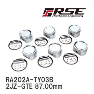 【RSE/リアルスピードエンジニアリング】 鍛造ピストンキット 2JZ-GTE 87.00mm CH29.50 (3.6) [RA202A-TY03B]